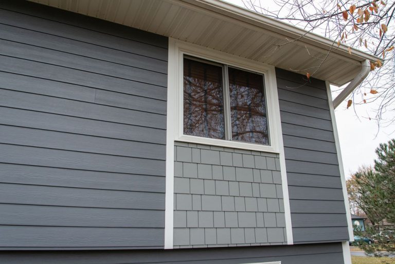 Shoreview James Hardie Night Gray Siding in Minnesota