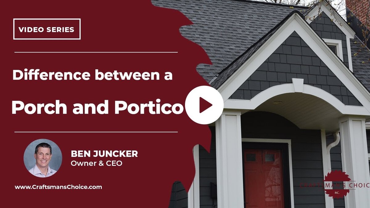 difference between a porch and a portico