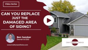 replace just the damaged area of siding