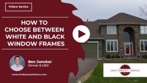 white and black window frames