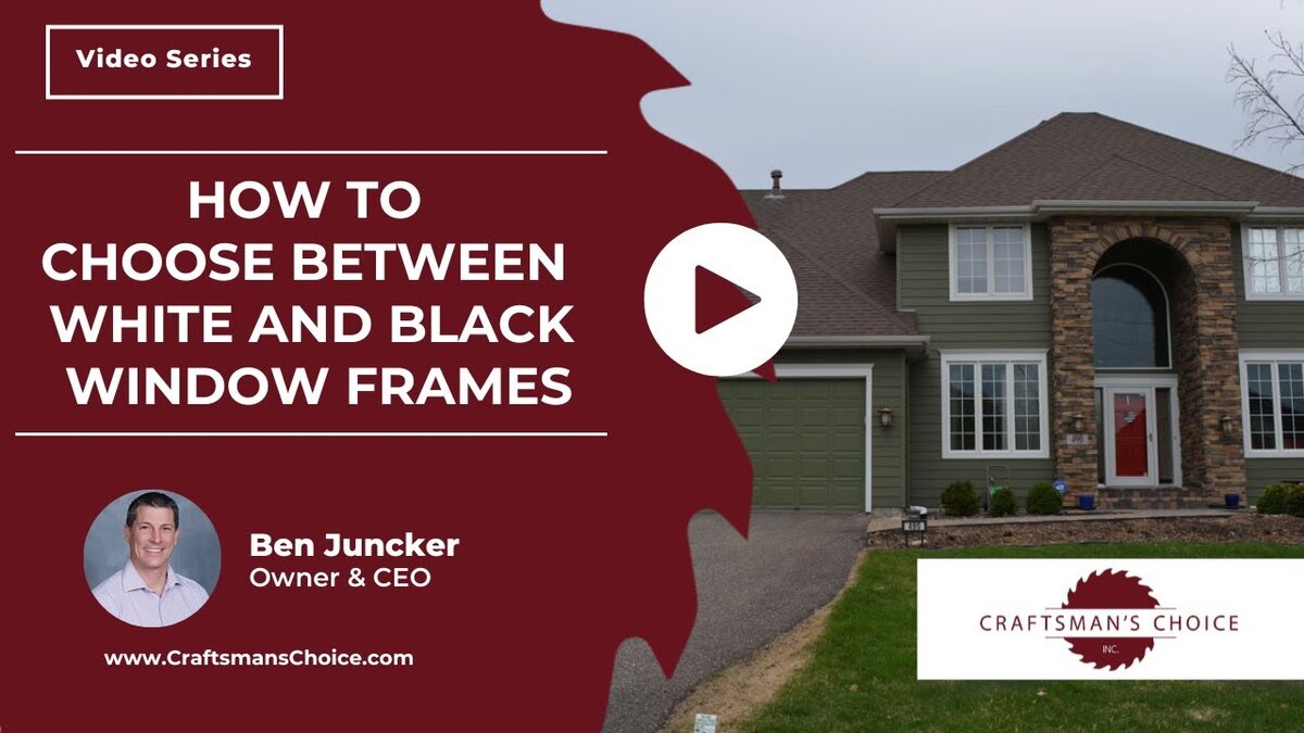 white and black window frames