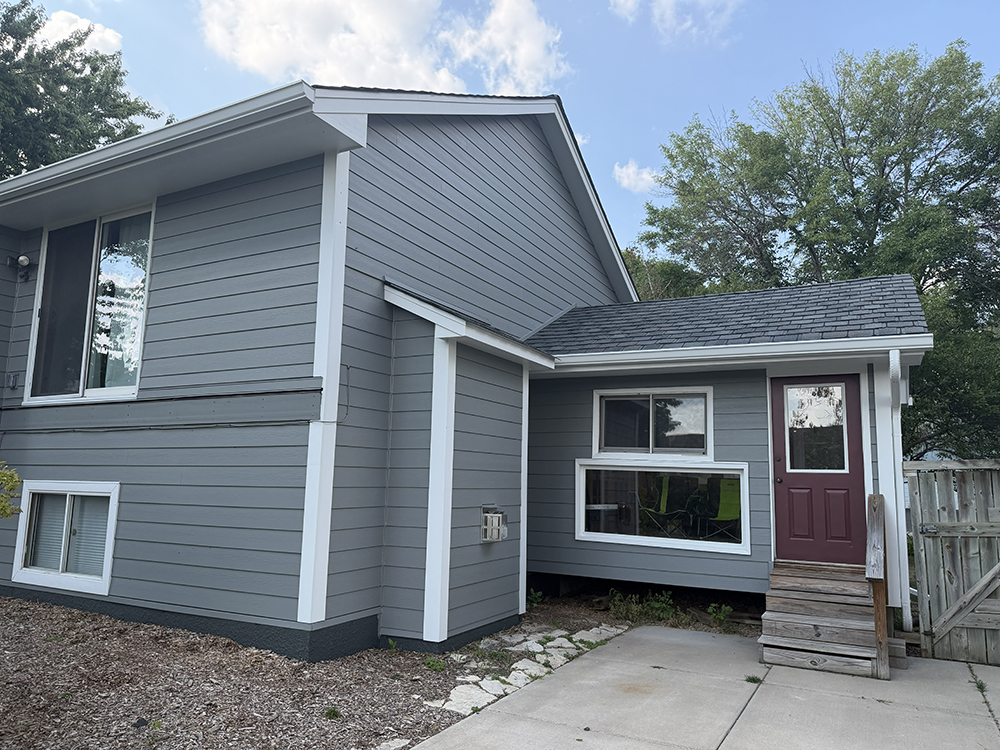 Finished Maple Grove home after chimney reconstruction and James Hardie siding